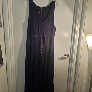 Anthropologie Deep Blue Sleeveless Maxi Dress